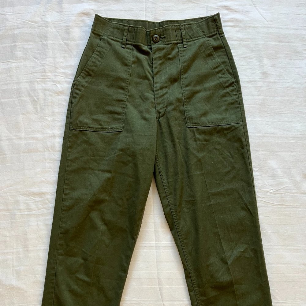 Vintage Cargo Utility Pants | Army Green
